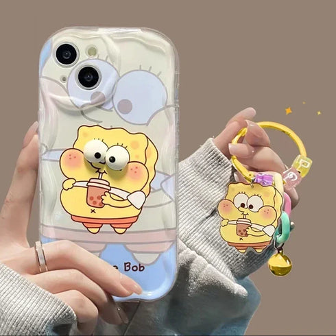 SpongeBob Patrick Wave Clear Case for iPhone - Soft TPU Cover